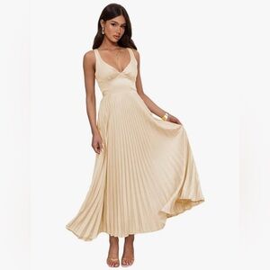 Elegant Cream Maxi Dress